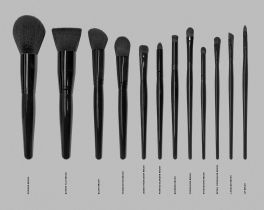 12 Pieces Satin Pouch Brush Set